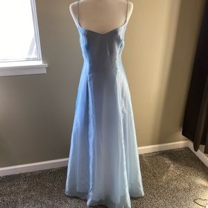 Rebecca Baby Blue Rhinestone Gown